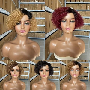 Capelli ricci parrucche crespi ricciolose ricciolente capelli umani brasiliani arricciatura parrucche per donne nere capelli umani ad alta temperatura - Product Image 2