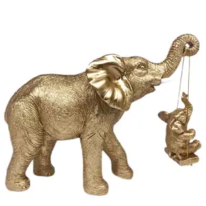 Hot sellingcradle baby elephant ornaments lucky elephant mother and child elepionhant