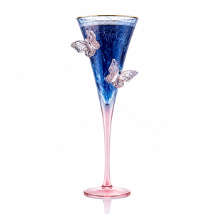 Flûtes à <span class=keywords><strong>champagne</strong></span> en cristal soufflé à la main en forme de papillon, verres à vin mousseux décoratifs de luxe pour mariages, banquets, hôtels - Product Image 4