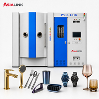 Machine de métallisation sous vide automatique AsiaLink, métalliseur PVD avec pompe à moteur pour l'équipement de revêtement décoratif de montres et de bijoux