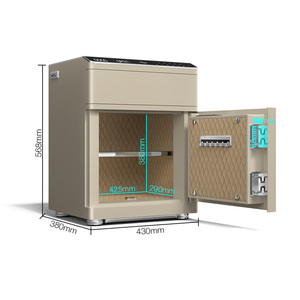 Massiver Stahl-Nachttisch mit Doppel-Alarmsystem, Fingerabdruckschloss und kabelloser Ladefunktion - Product Image 2