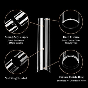 Puntas de <span class=keywords><strong>Uñas</strong></span> Francesas Personalizadas de Fábrica, 504 Piezas, Media Cubierta, Cuadradas, <span class=keywords><strong>Largas</strong></span>, 3XL, Cuadradas Afiladas, Sin Curva C, Venta al por Mayor - Product Image 5
