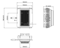 Kit de refroidissement thermoélectrique 12V 96W avec contrôleur de température, système de refroidissement Peltier à semi-conducteurs, radiateur et dissipateurs thermiques