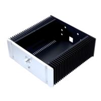 Boîtier d'amplificateur de puissance en aluminium usiné CNC, dissipateur thermique pour haut-parleur Hi-Fi anodisé haute précision, 5000W max.