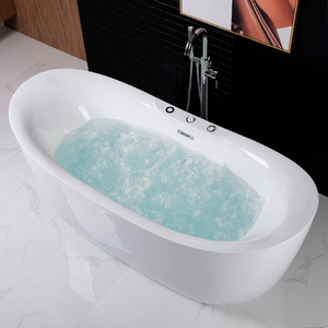 Bañeras de Hidromasaje Independientes de Acrílico Blanco <span class=keywords><strong>Tina</strong></span> Personalizadas, Bañera de Hidromasaje de Acrílico Independiente - Product Image 3