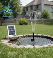 Fuente de Agua Solar Circular de Gran Diámetro, Autoalimentada, con Paneles Solares, para Exteriores