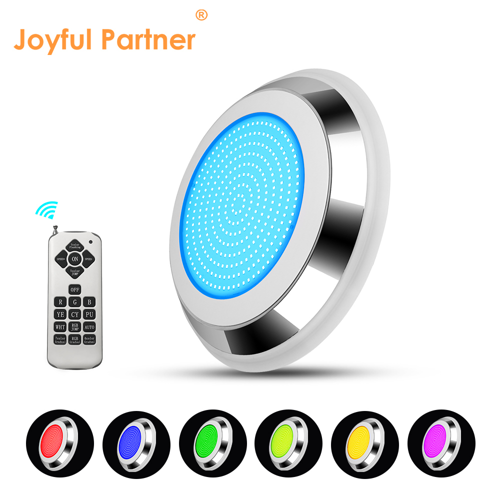 316L Stainless Steel 35W RGB LED Pool Light IP68 Resin Filled Waterproof Wall Mounted Swimming Pool Lamp 12V AC DC
