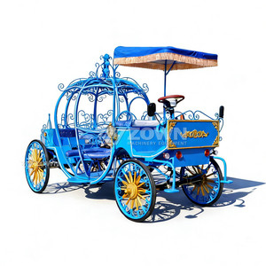 Electric Cinderella <b>Pumpkin</b> Carriage 4 Wheel Princess Wedding Cart Battery Operated Royal Horse Drawn Style CE Certified - Product Image 1