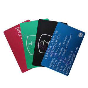 Tarjetas de visita personalizadas de aluminio anodizado, metal, en blanco, grabado láser, tarjetas de regalo de negocios de metal rosa dorado - Product Image 2