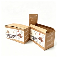 Boîte de présentation en carton kraft pour comptoir, présentoir PDQ pour aliments, plateau en carton prêt à l'emploi pour étagère, emballage de présentation