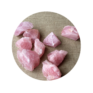 หินคริสตัลบำบัดหินโรสควอตซ์หยาบจากแร่ธรรมชาติไม่ขัดเงา - Product Image 6