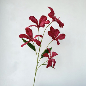 Wholesale High Quality Realistic <b>Silk</b> Flame Orchid <b>Artificial</b> <b>Flower</b> Single Stem for Home Wedding Party Decoration - Product Image 5
