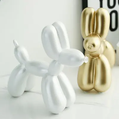 Best Selling Modern Nordic Style Creative Balloon Dog Ornaments Living Room TV Cabinet Home Room Decorations Cute Gift
