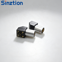 Connecteur circulaire Sinztion de type push-pull à coude coudé série B de qualité aérospatiale pour PCB