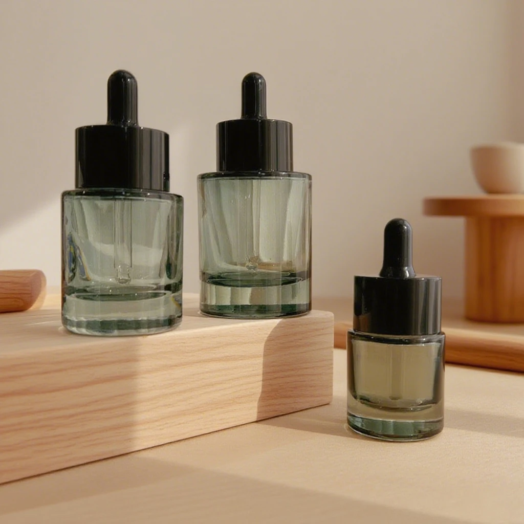 ขวดแก้วสีเทา