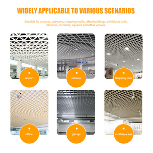 Système de <span class=keywords><strong>plafond</strong></span> en fer/aluminium noir, <span class=keywords><strong>plafond</strong></span> suspendu en grille ouverte en métal - Product Image 4