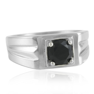 Women's Geometric Blue Gemstone Ring Prong Setting Stainless Steel Fashion Jewelry Gift - Product Image 5