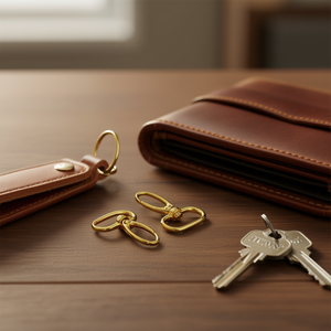 Moschettoni Portachiavi ILAN 45mm Placcati Oro Tipo Gancio 2 Pezzi - Product Image 3