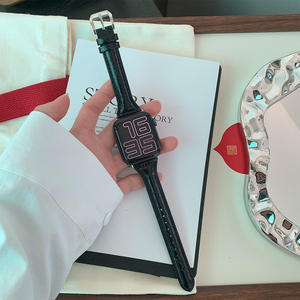 <span class=keywords><strong>Correa</strong></span> de <span class=keywords><strong>Reloj</strong></span> de Cuero Encerado Premium, <span class=keywords><strong>Correa</strong></span> Suave Compatible con <span class=keywords><strong>Apple</strong></span> <span class=keywords><strong>Watch</strong></span> Series 9 8 7 6 SE Ultra 2, <span class=keywords><strong>Correa</strong></span> Ajustable - Product Image 3