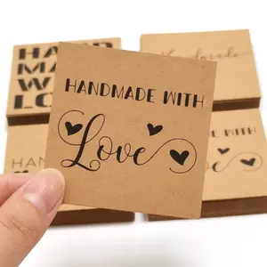 Classic Kraft Paper Handmade Thank You Gift Cards Handmade Crafts Supplies Personalize DIY Goody Case Business Supplies