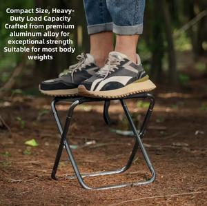 Tabouret pliant portable d'extérieur en alliage d'aluminium, chaise de loisirs ultra-légère en alliage d'aluminium, tabouret de camping et de pêche - Product Image 4