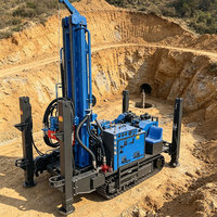 Machine de forage de puits profonds sur roues robuste, profondeur 300 m, système de forage mobile neuf