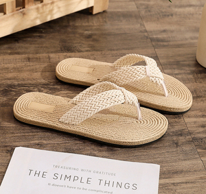 Novedad de verano, sandalias de alpargata para mujer, cuerda de cáñamo, ropa exterior EVA, <span class=keywords><strong>chanclas</strong></span> planas, plataforma, tendencia de moda de playa - Product Image 3