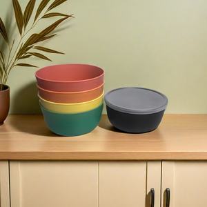 Ciotola in Plastica Impilabile da 35 oz per Microonde e Lavastoviglie, Ideale per Feste, Ramen/Zuppe/Insalate con Coperchi - Product Image 4