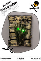 GUIGUKE Nouvelle sonnette créative transfrontalière d'Halloween, jouet de farce en plastique avec capteur électrique en forme de main de la mort, pour usage intérieur, ambiance festive