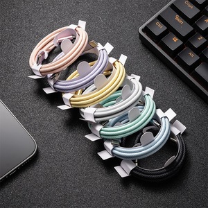 Câble tressé USB-C vers USB-C 60W en gros, coque en aluminium argenté, câble de charge rapide pour téléphone, ordinateur portable, tablette - Product Image 6