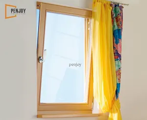 Penjoy Aluminum Clad Wood Passive House Windows And Doors Customized Opening With Triple Glass For Villa