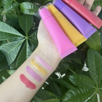 Hydraterende vegan minerale lipgloss gel olie met aangepaste fruit smaak, privélabel, in tube, lipmasker, glaze, hydraterende boterbalsem