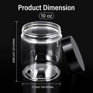 Most Popular 1oz 2oz 3oz 4oz 8oz clear Round Pet Plastic Jar, Food Grade Plastic <b>Container</b> - Product Image 2