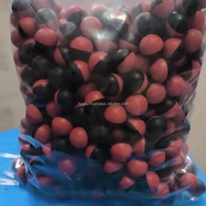 Balls de peinture d'autodéfense noirs sans couture de calibre 68 3.2 grammes moins mortels boules de poudre solide pour la pratique 100 - Product Image 1