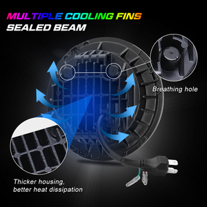 Loyo Factory Dot Angel Eyes Led faro 7 pulgadas RGB APP Control Color Led para <span class=keywords><strong>Jeep</strong></span> Wrangler 2014 faros - Product Image 5