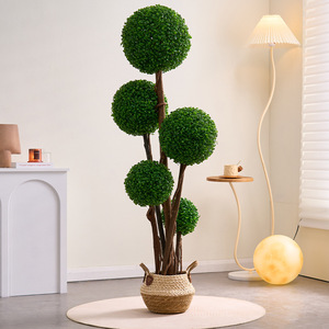 Arbre <span class=keywords><strong>artificiel</strong></span> Milan de Flower World, plante simulée à plusieurs boules, plante verte bionique en pot, luxe léger haut de gamme - Product Image 3