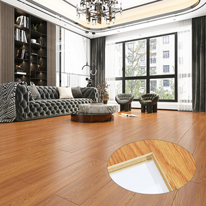 Modern Smooth Oak Wooden Pattern 8mm 12mm Laminated <b>Flooring</b> Easy Click Installation Dance Floor <b>Engineered</b> Tiles Made Walnut - Product Image 3