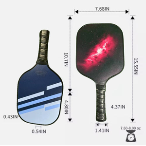 Nouvelle pagaie de pickleball en fibre de carbone brute 2026. Poignée noire avec protection des bords. Raquette de pickleball professionnelle pour adultes. - Product Image 1