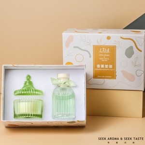 Reed Diffuser <b>Set</b> Glass <b>Candle</b> Gift Box Long Lasting Aroma Home Bedroom Fragrance Decorations - Product Image 4