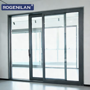 Portes coulissantes en aluminium insonorisées modernes Rogenilan, portes coulissantes à double vitrage avec système <span class=keywords><strong>de</strong></span> drainage - Product Image 2