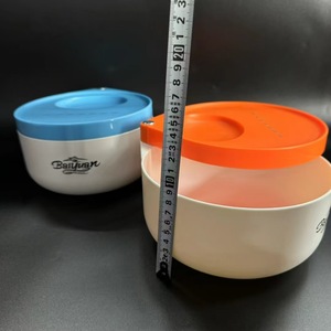 Caja de cebo magnética Baiyuan de 19 cm de diámetro, plástico duradero, almacenamiento de aparejos de pesca para cebo suelto, naranja y azul - Product Image 3