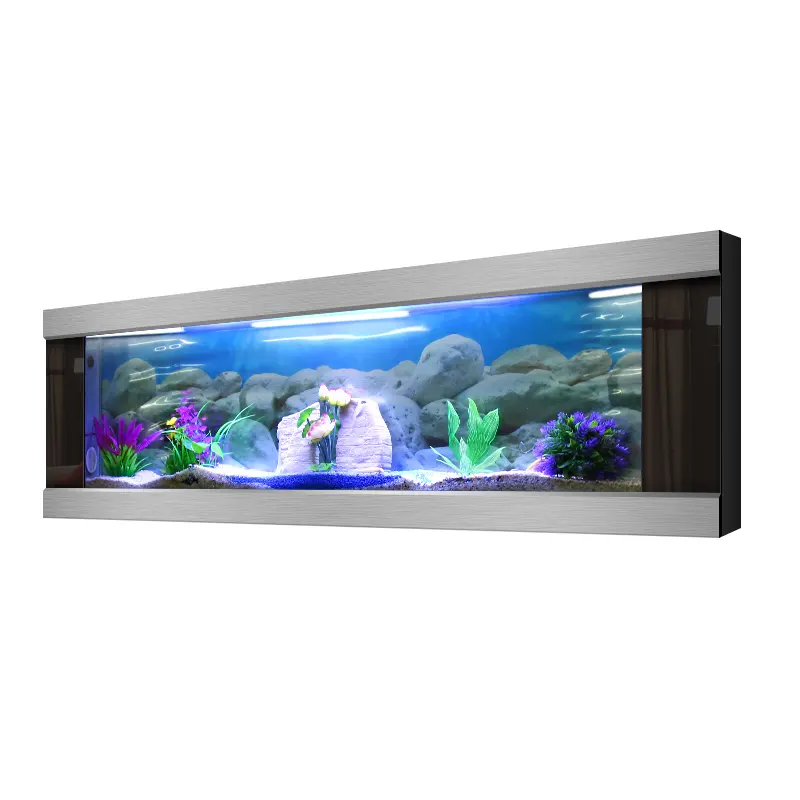 Custom Style Decoration High Transparent Glass Large Fish Tank Aquarium Of Aquaculture