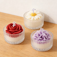 Lilin Aromaterapi Bunga Kedelai Buatan Tangan Modern Desain Mawar Peony Daisy Ramah Lingkungan Dekorasi Rumah Hari Ibu Tahun Baru