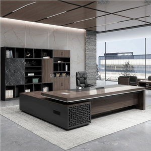 Bureau de direction moderne en bois de luxe, vente en gros directe d'usine, design de table de bureau pour manager - Product Image 1