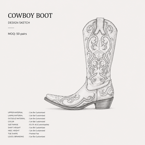 Stivali da Cowboy Personalizzati in Camoscio con Ricami e Punta Affusolata, Stile Western Country, Stivali Alti Slip-on - Product Image 1