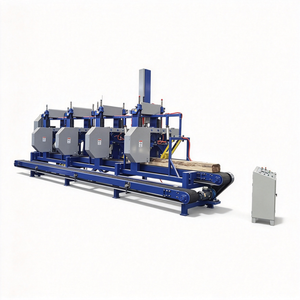 High Productivity Multi-head Horizontal Resaw Band Saw Continuous Feeding Timber Slab <b>Cutting</b> <b>Machine</b> for Pallet <b>Wood</b> Production - Product Image 1