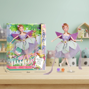 SL355185 LH TOYS Trending Unisex Soft Toy Model <b>Doll</b> 11.5-inch Flower Fairy Wings Dress Accessories Princess Inflatable Vinyl - Product Image 3