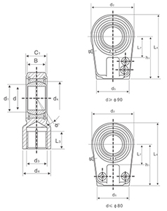 Systèmes pneumatiques et hydrauliques de la série GIHR..DO, extrémité de tige articulée avec écrous de verrouillage à filetage femelle - Product Image 2