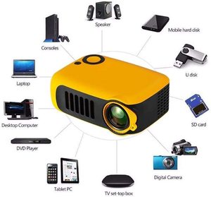 Giá rẻ A2000 chiếu cho bán Mini proyector A2000 1080p 3D Beamer hỗ trợ thả vận chuyển 1000 Lumens Mini Máy chiếu di động - Product Image 2