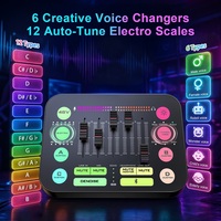 Consola Mezcladora de Audio Profesional para Juegos con Entrada XLR y Alimentación Phantom de 48V para Transmisión en Vivo y Podcasting